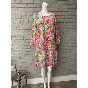 Lilly Pulitzer Long Sleeve Multicolored Shift Dress Size L